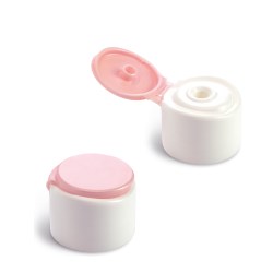 Bicolor cylindrical flip-top cap 24/410 (#856)